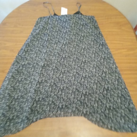 Vince Camuto Dress Womens Medium Black/Grey Strappy Lined V-Neck Chiffon Ladies - Picture 3 of 4